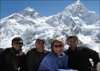 View of Everest range from Kalapatther, everest base camp trek