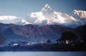 Phewa lake Pokhara with Annpurna mountain range
